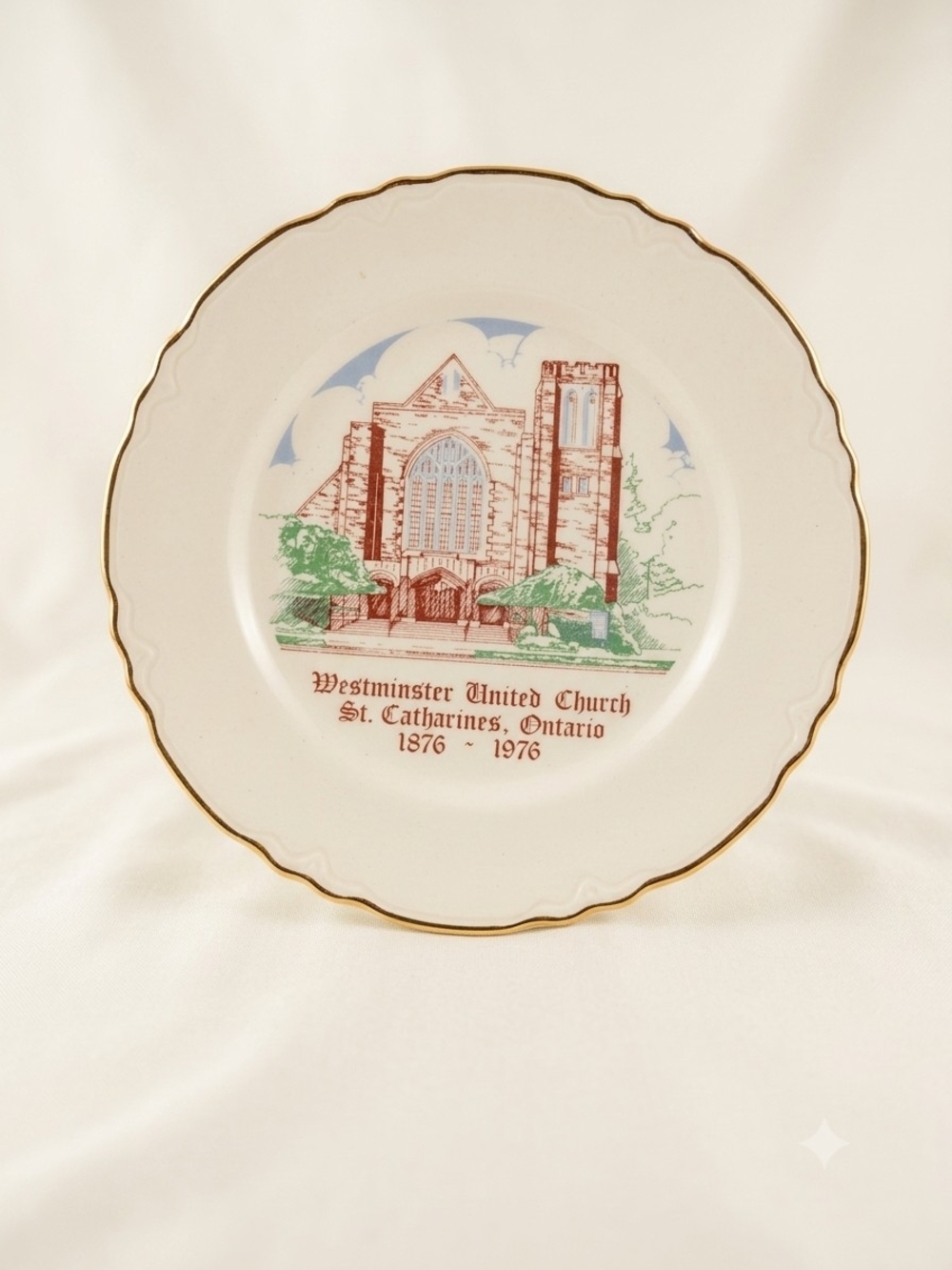 Vintage Westminster United Church Commemorative Plate (St. Catharines, Ontario)